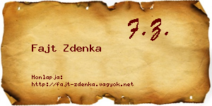 Fajt Zdenka névjegykártya